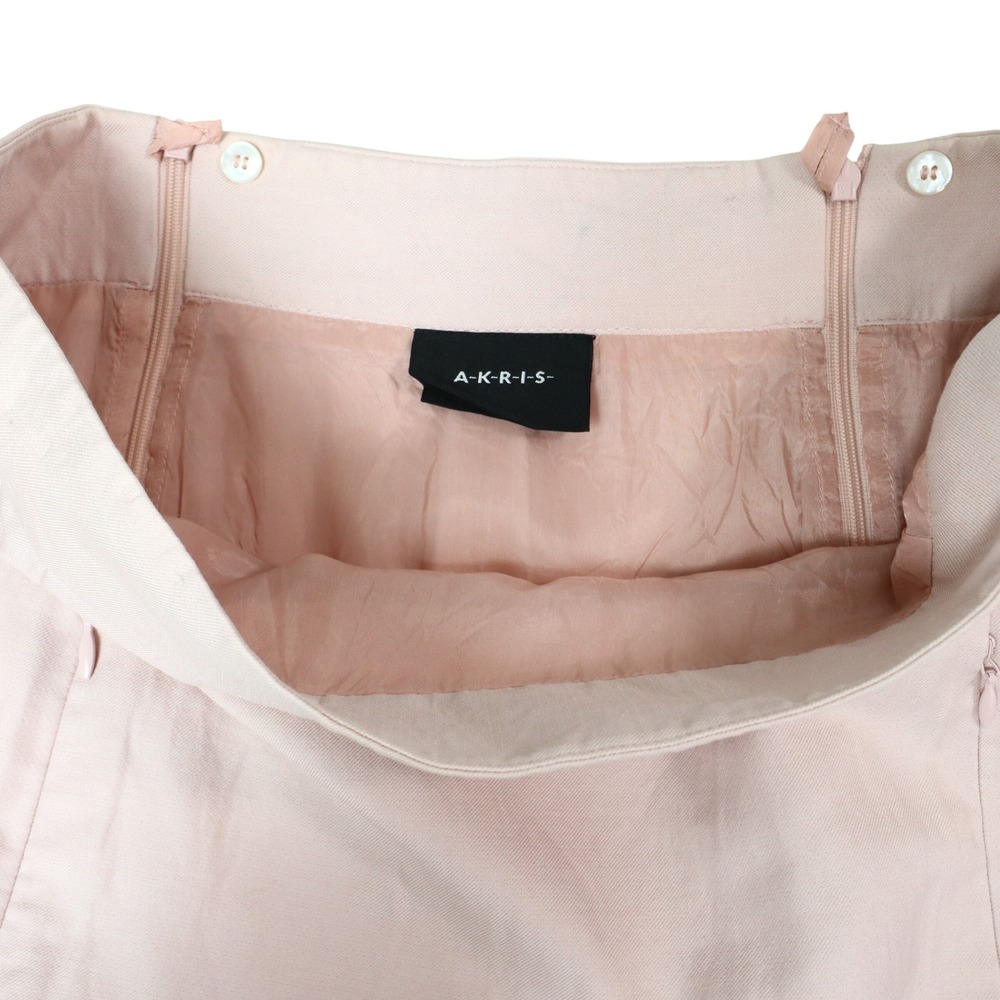 Akris Cotton Silk Pencil Skirt US 8 Knee Length Pink Business Career Minimalist - Picture 8 of 16